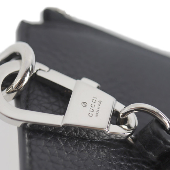 Gucci GG Metal Wrist Wallet Long Wallet Leather Black - Picture 9 of 16